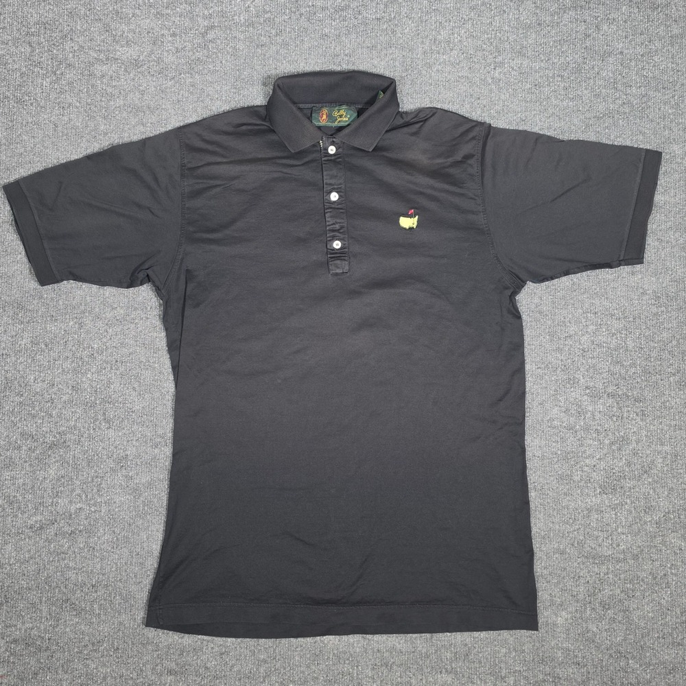 Vintage Bobby Jones Masters Tournament Polo Shirt USA Map Logo‎ Made Italy L